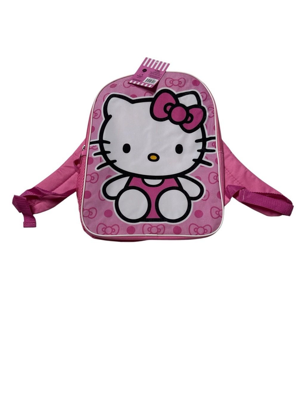 Hello Kitty Pink and White Kids Backpack with Bow Graphic - Picture 2 of 6